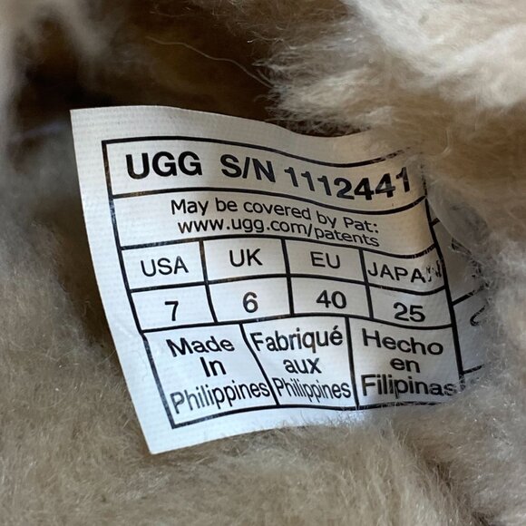 Ugg Olsen Brown Leather Mens Slipper Size 7 - Picture 3 of 8